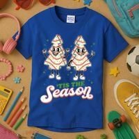 Little Tis' The Season Christmas Tree Cakes Debbie Tree Xmas Meaningful Gift Kids T-Shirt thumb 3