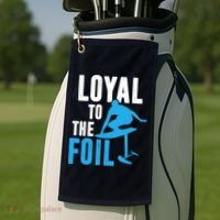 Loyal To The Foil, Foil Board Hydrofoil Surfing Golf Towel thumb 2