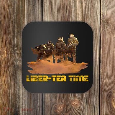 Liber Tea Time Hell Of Diver Helldiving Lovers Outfit Coaster