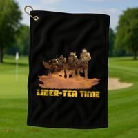Liber Tea Time Hell Of Diver Helldiving Lovers Outfit Golf Towel thumb 1