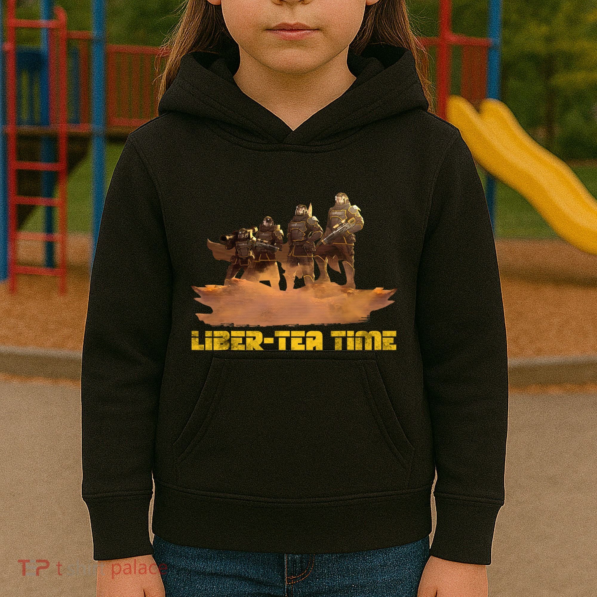Liber Tea Time Hell Of Diver Helldiving Lovers Outfit Kids Hoodie