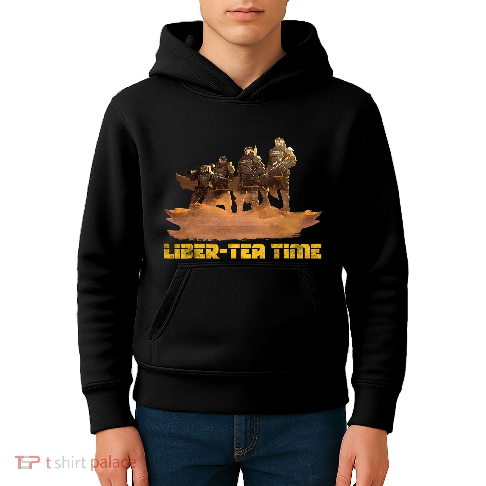 Liber Tea Time Hell Of Diver Helldiving Lovers Outfit Kids Hoodie