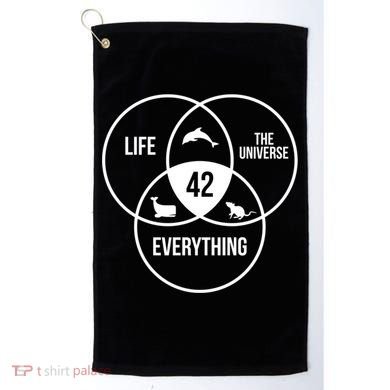 Life The Universe And Everything 42 Answer To Life Meaningful Gift Golf Towel