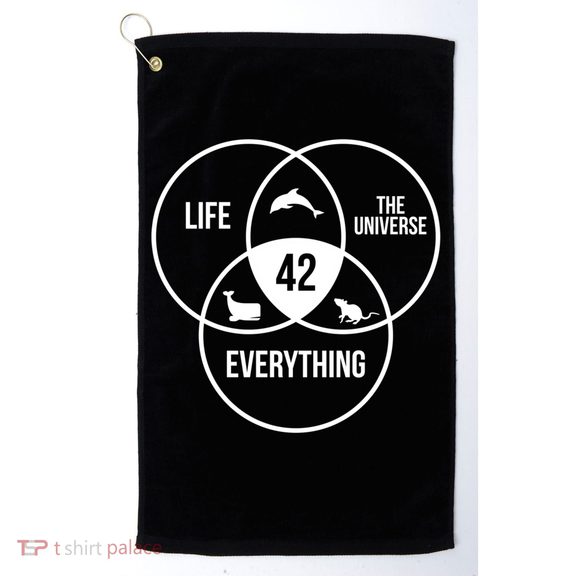 Life The Universe And Everything 42 Answer To Life Meaningful Gift Golf Towel