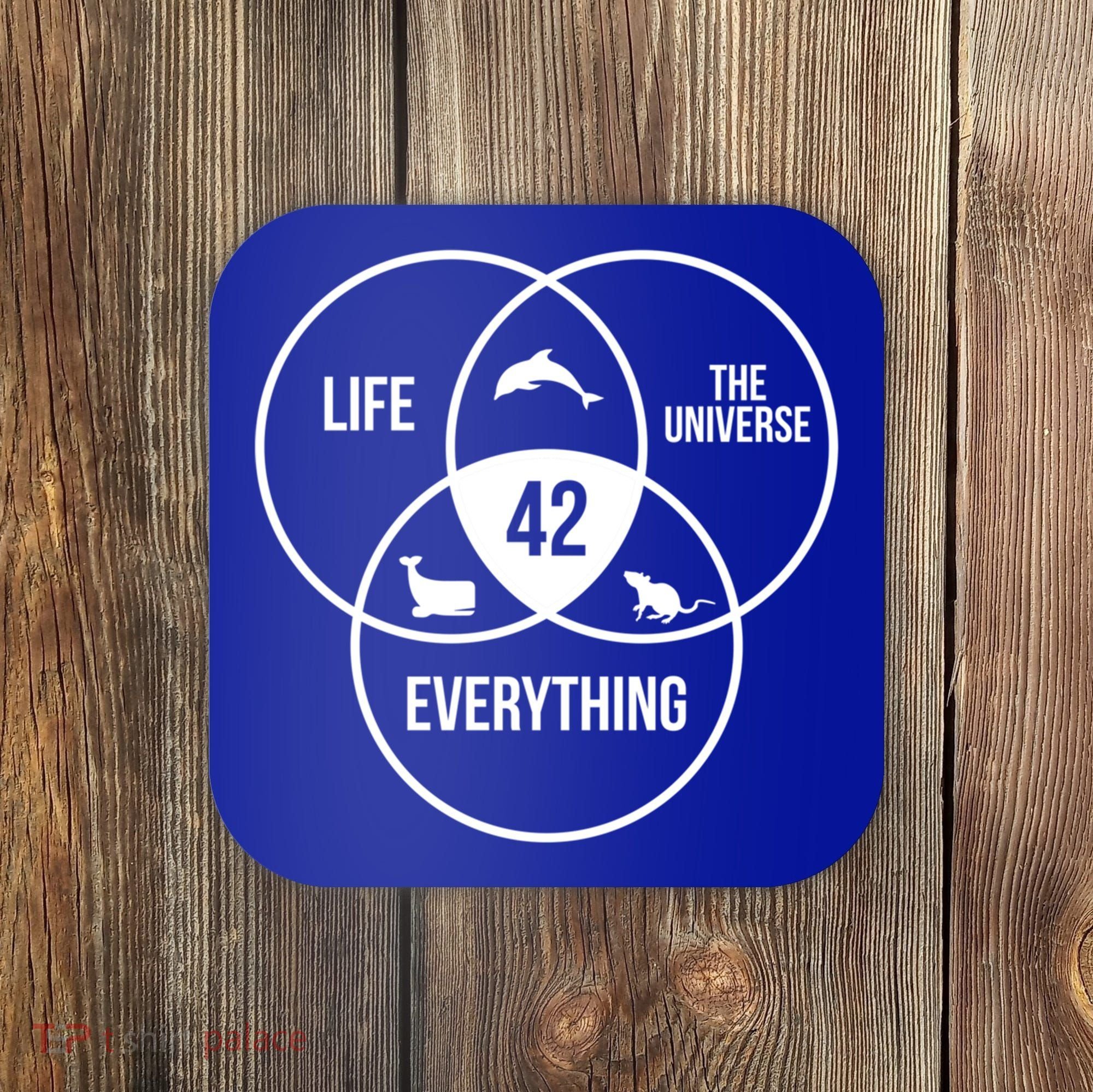 Life The Universe And Everything 42 Answer To Life Meaningful Gift Coaster