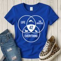 Life The Universe And Everything 42 Answer To Life Meaningful Gift Women's T-Shirt thumb 3