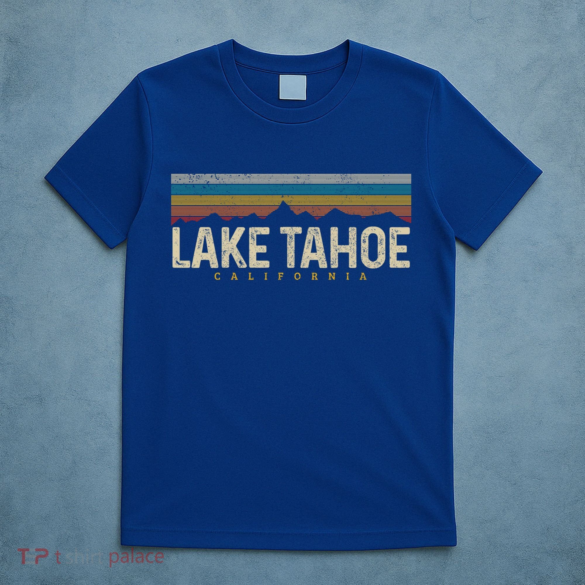 Lake Tahoe Vintage Mountains Hiking Camping Retro California Meaningful Gift T-Shirt