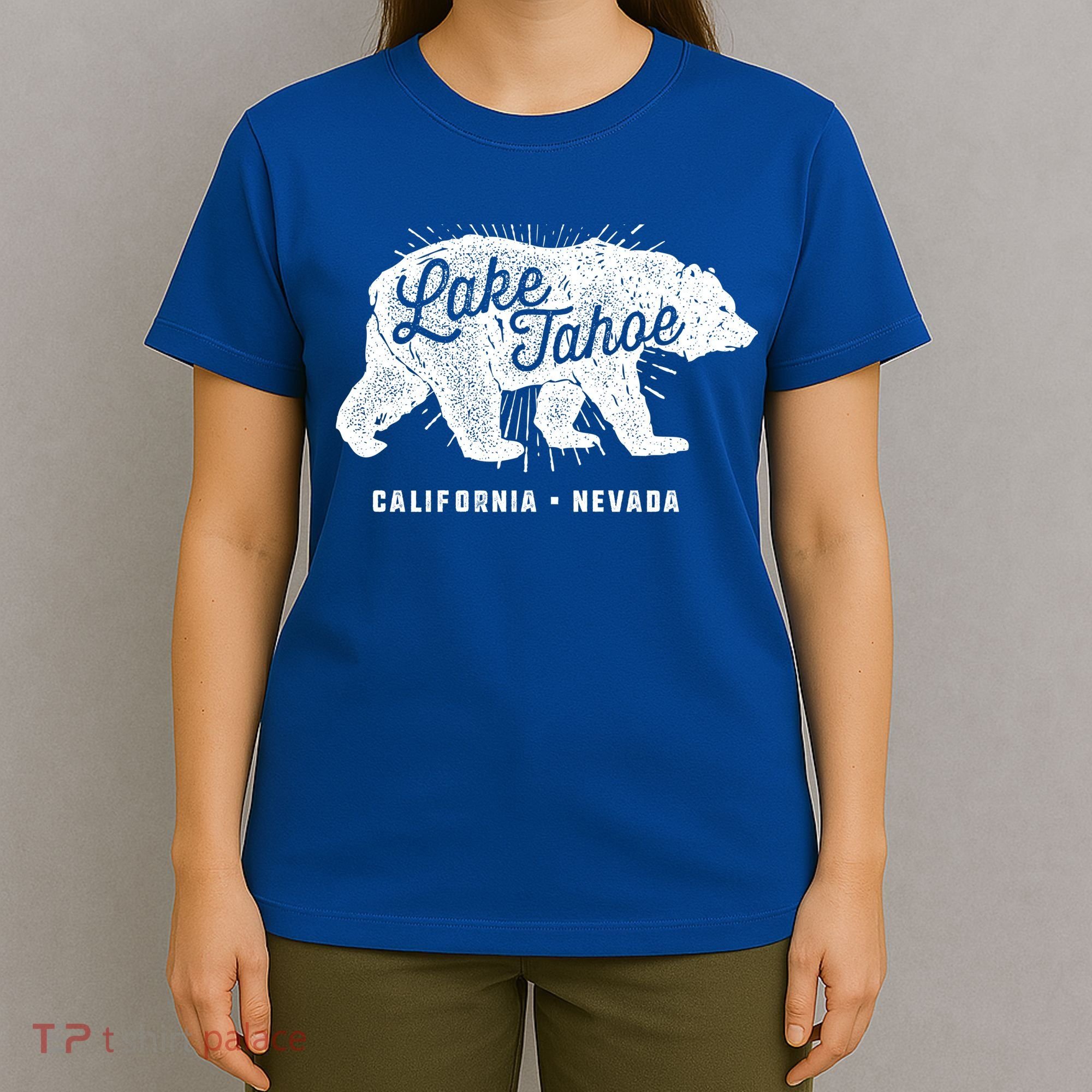 Lake Tahoe Vintage Retro Bear California Nevada Gift T-Shirt