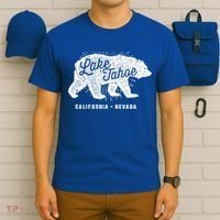 Lake Tahoe Vintage Retro Bear California Nevada Gift T-Shirt thumb 6