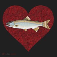 Lake Trout Valentines Day Fish Love Fingerprint Cool Gift Women's Sweatshirt thumb 2