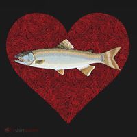 Lake Trout Valentines Day Fish Love Fingerprint Cool Gift Women's Hoodie thumb 2