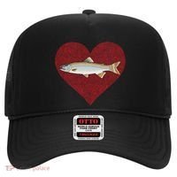 Lake Trout Valentines Day Fish Love Fingerprint Cool Gift Hat thumb 0
