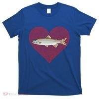 Lake Trout Valentines Day Fish Love Fingerprint Cool Gift T-Shirt thumb 0
