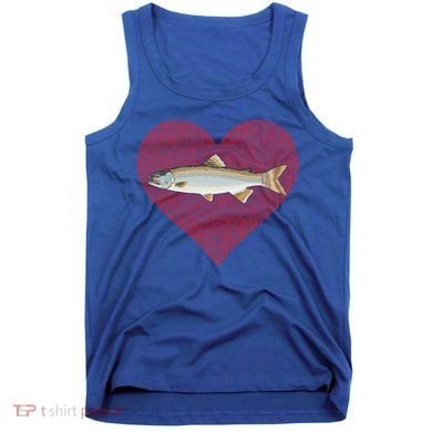 Lake Trout Valentines Day Fish Love Fingerprint Cool Gift Tank Top