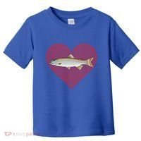 Lake Trout Valentines Day Fish Love Fingerprint Cool Gift Toddler T-Shirt thumb 0