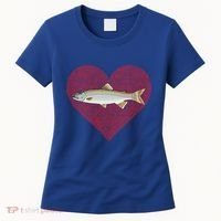 Lake Trout Valentines Day Fish Love Fingerprint Cool Gift Women's T-Shirt thumb 0