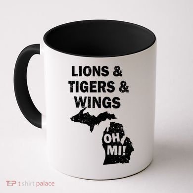 Lions Tigers Wings Oh Mi Vintage Coffee Mug