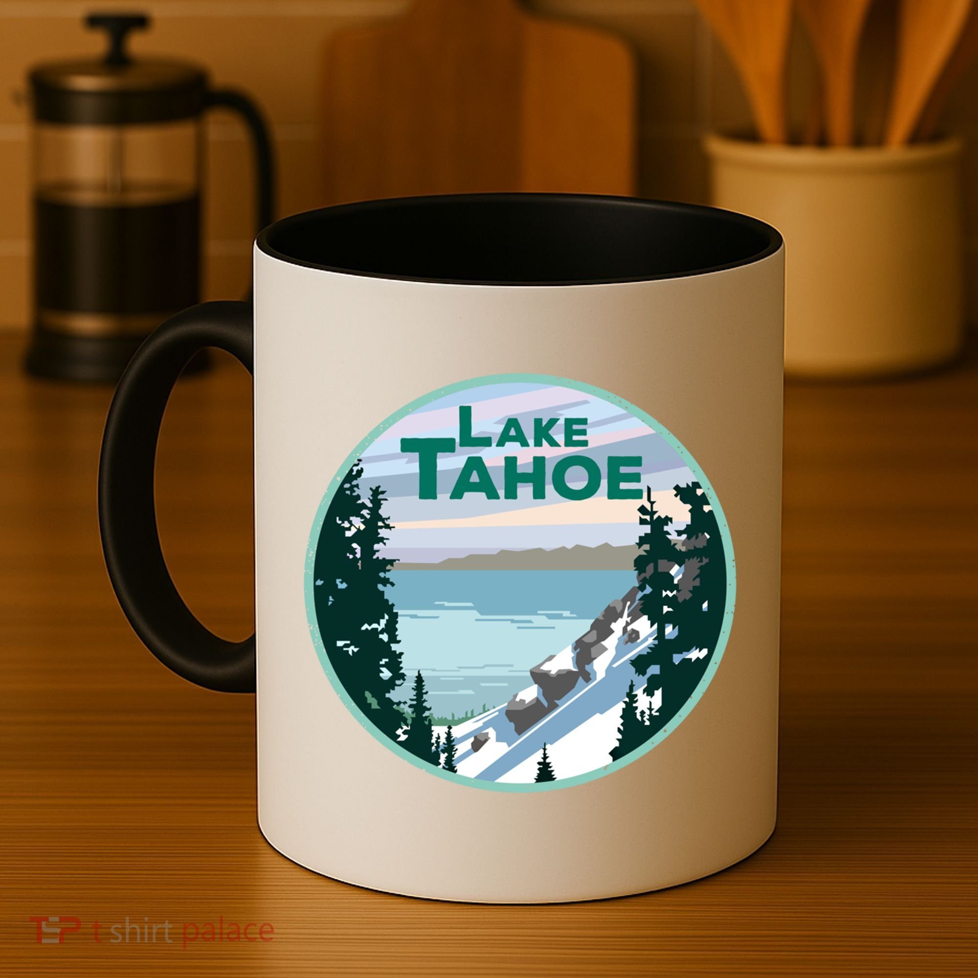 Lake Tahoe Winter Meaningful Gift California Nevada Mountain Gift Coffee Mug