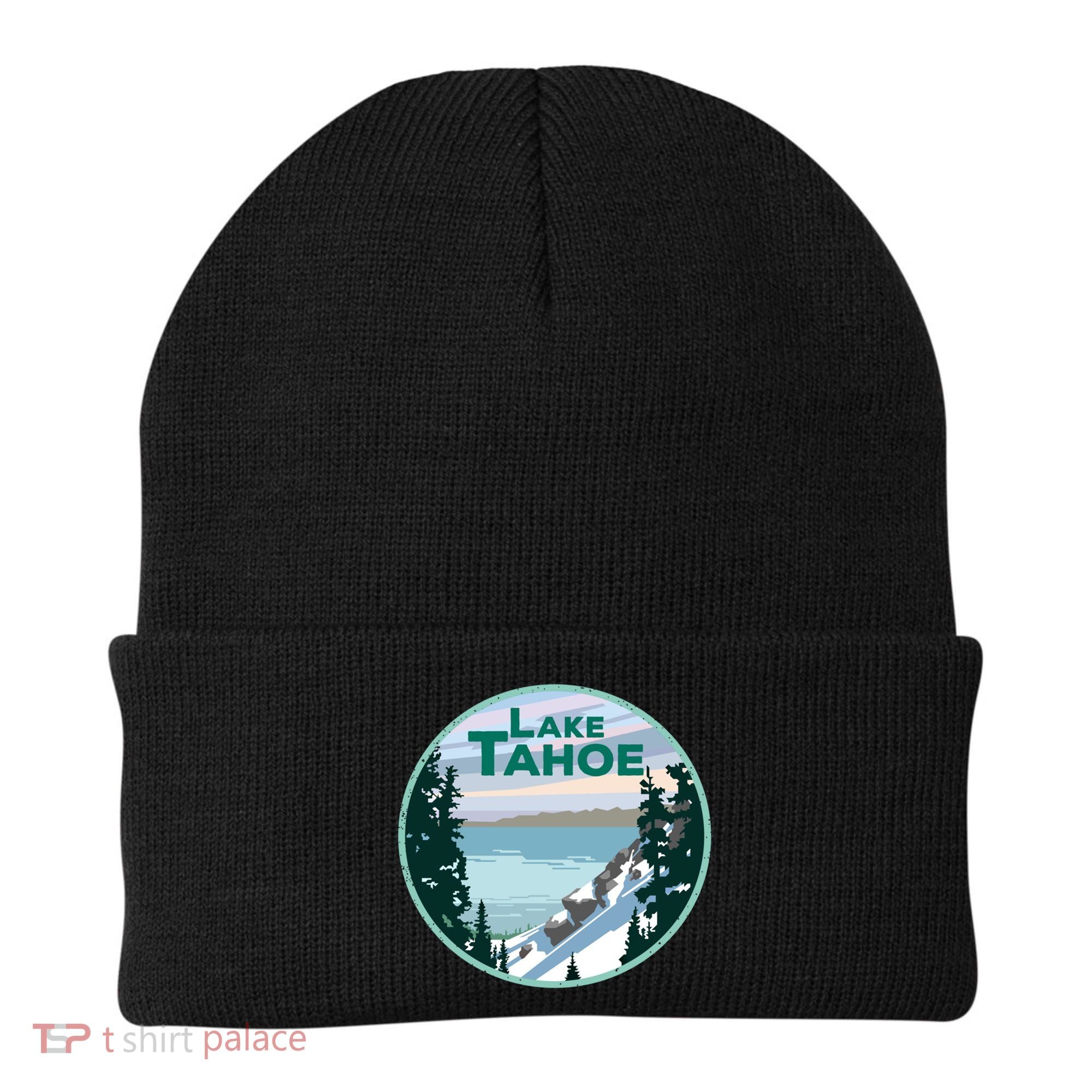 Lake Tahoe Winter Meaningful Gift California Nevada Mountain Gift Beanie