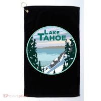 Lake Tahoe Winter Meaningful Gift California Nevada Mountain Gift Golf Towel thumb 0