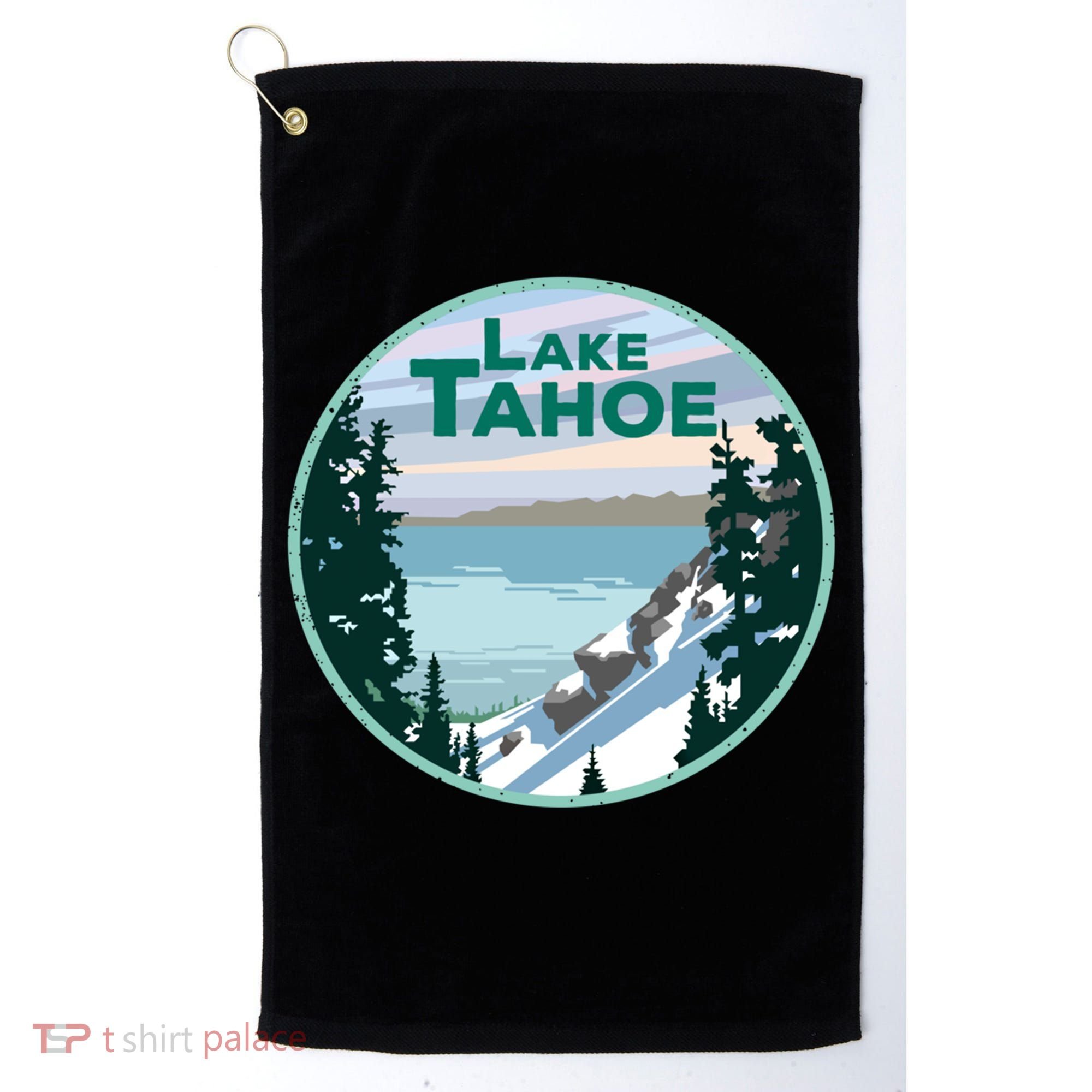 Lake Tahoe Winter Meaningful Gift California Nevada Mountain Gift Golf Towel