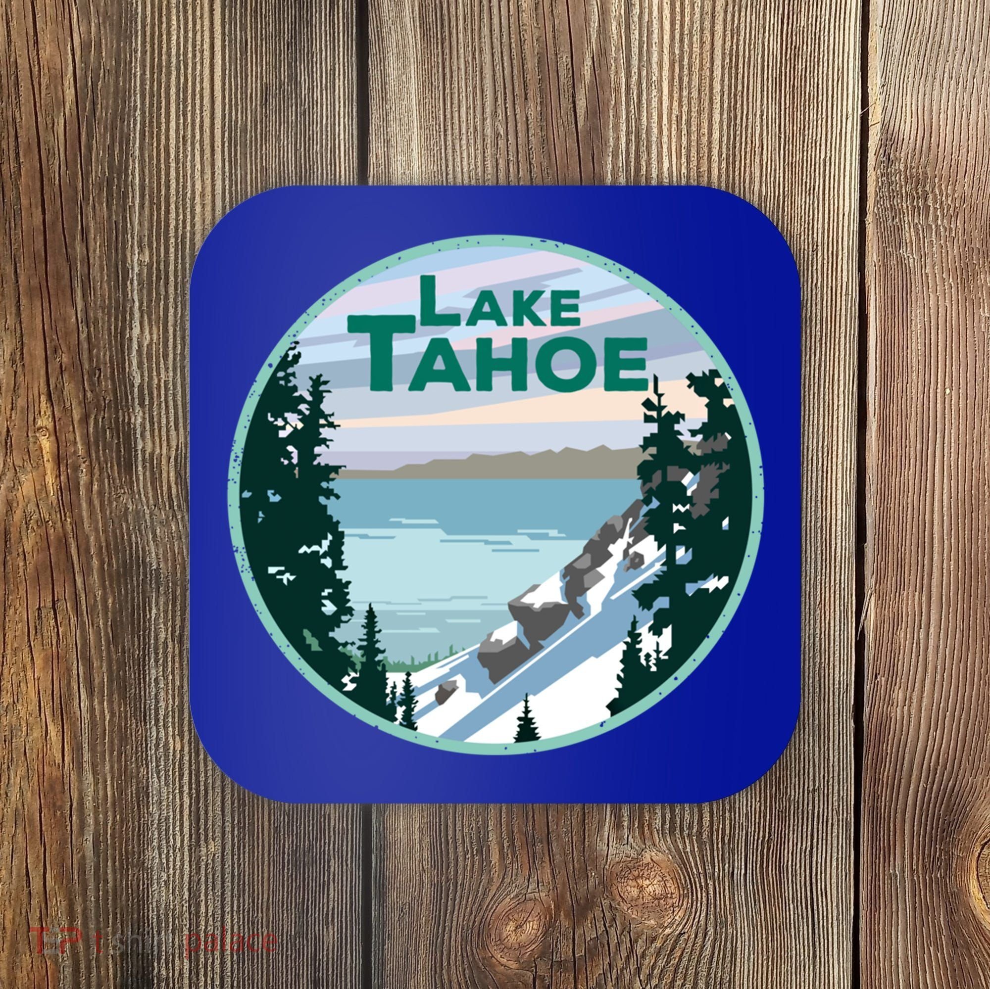 Lake Tahoe Winter Meaningful Gift California Nevada Mountain Gift Coaster