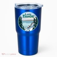 Lake Tahoe Winter Meaningful Gift California Nevada Mountain Gift Tumbler thumb 0