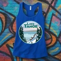 Lake Tahoe Winter Meaningful Gift California Nevada Mountain Gift Women's Tank Top thumb 3