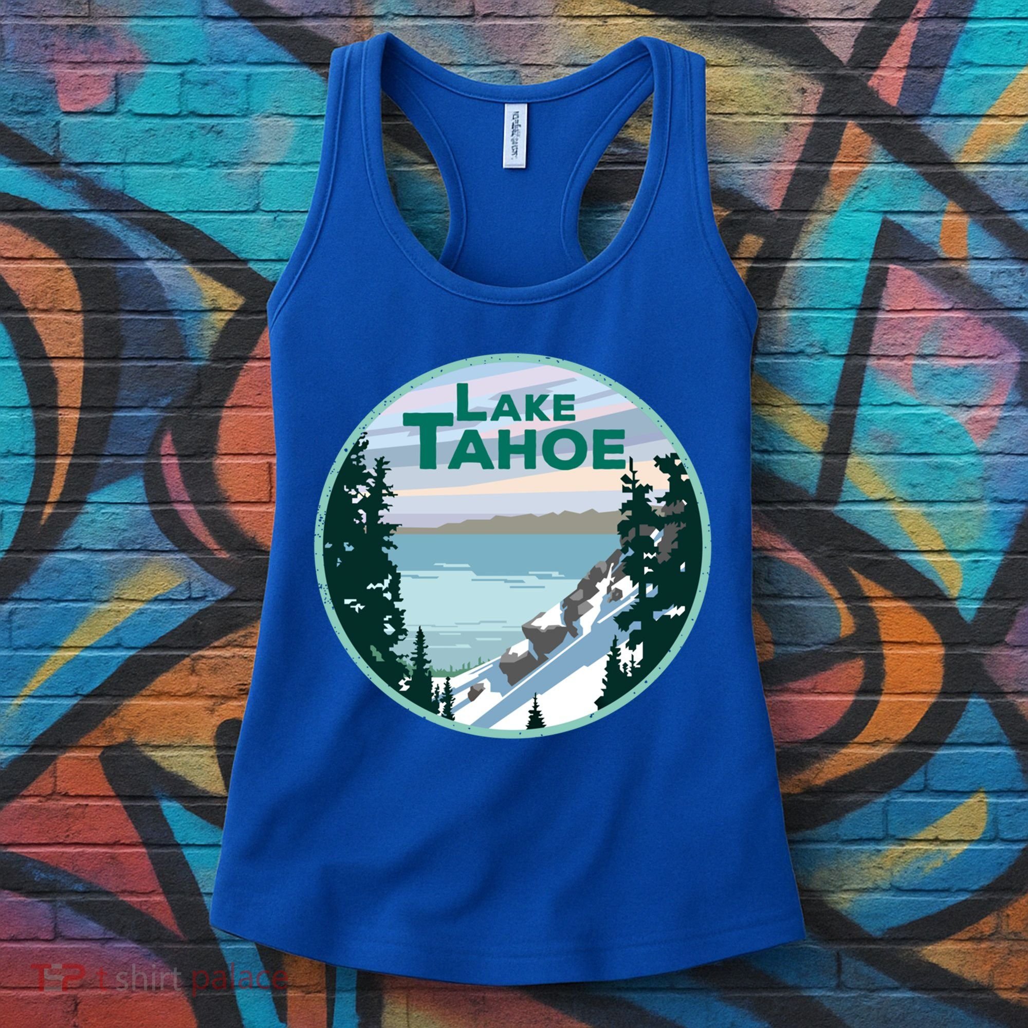 Lake Tahoe Winter Meaningful Gift California Nevada Mountain Gift Women's Tank Top