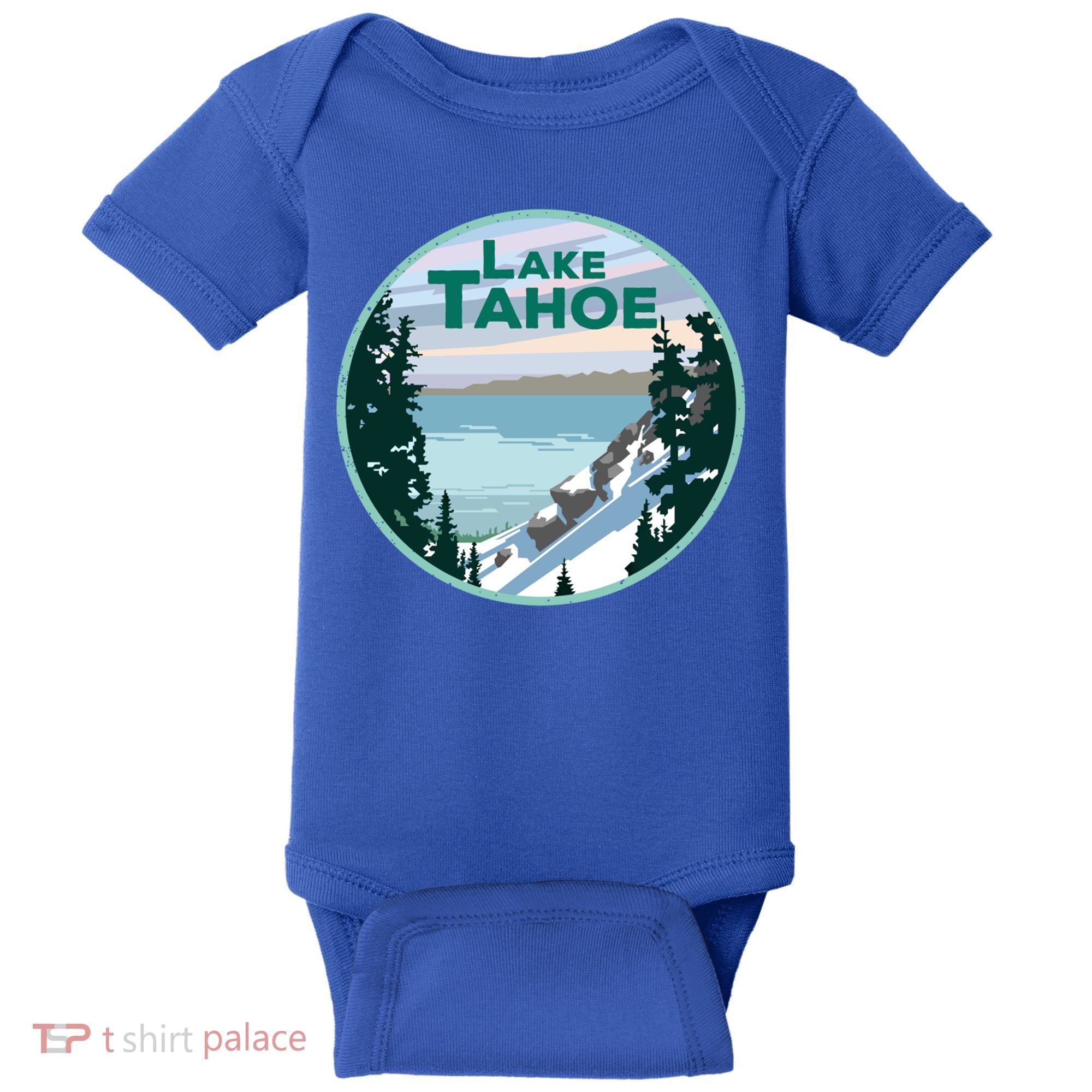Lake Tahoe Winter Meaningful Gift California Nevada Mountain Gift Baby Bodysuit