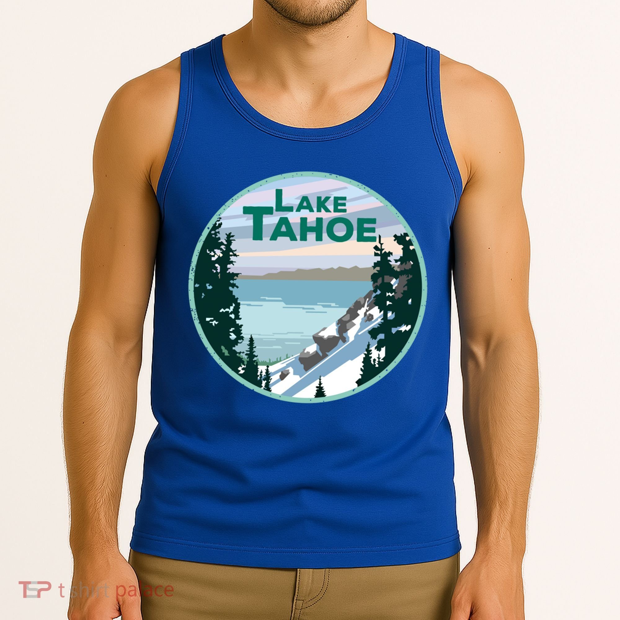 Lake Tahoe Winter Meaningful Gift California Nevada Mountain Gift Tank Top