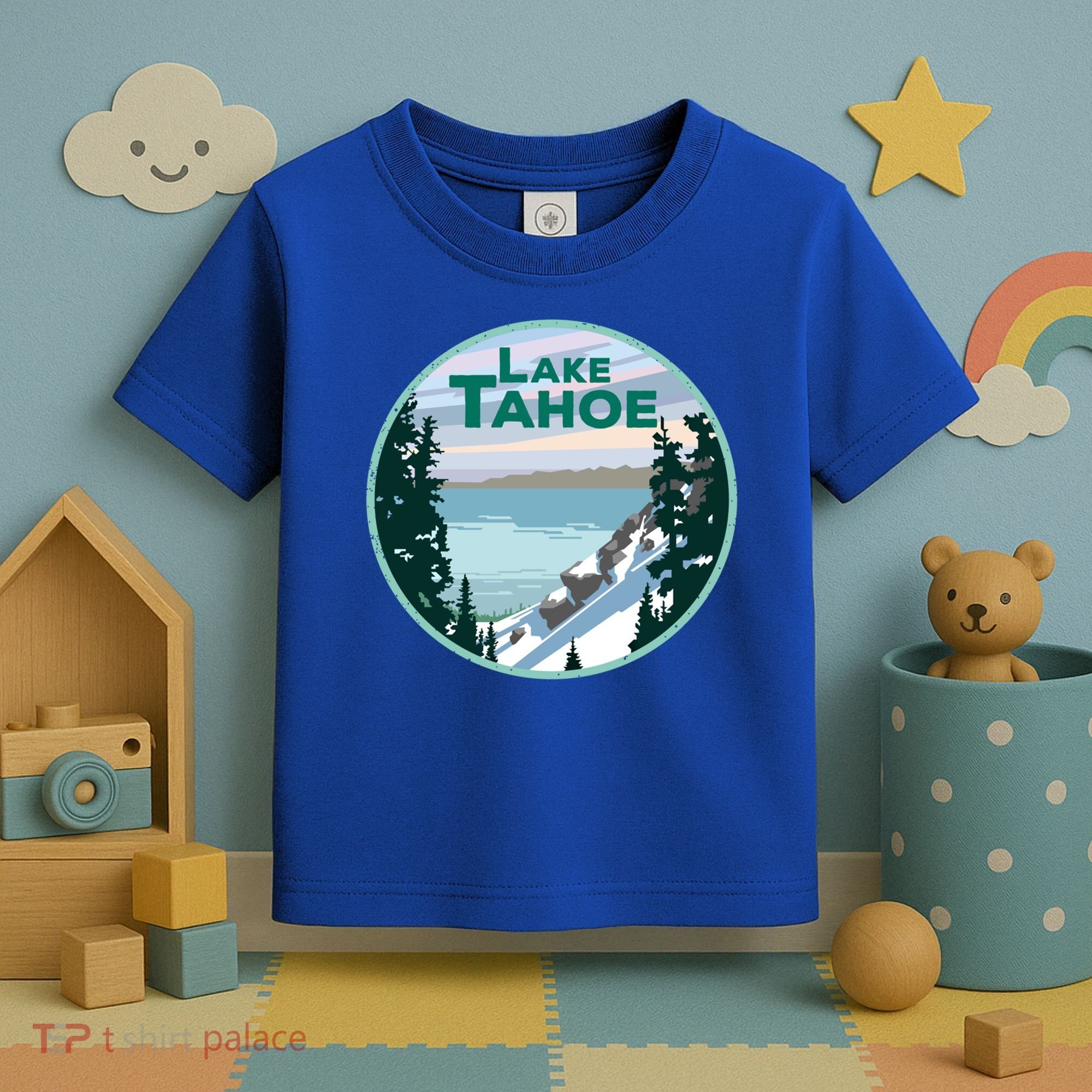 Lake Tahoe Winter Meaningful Gift California Nevada Mountain Gift Toddler T-Shirt