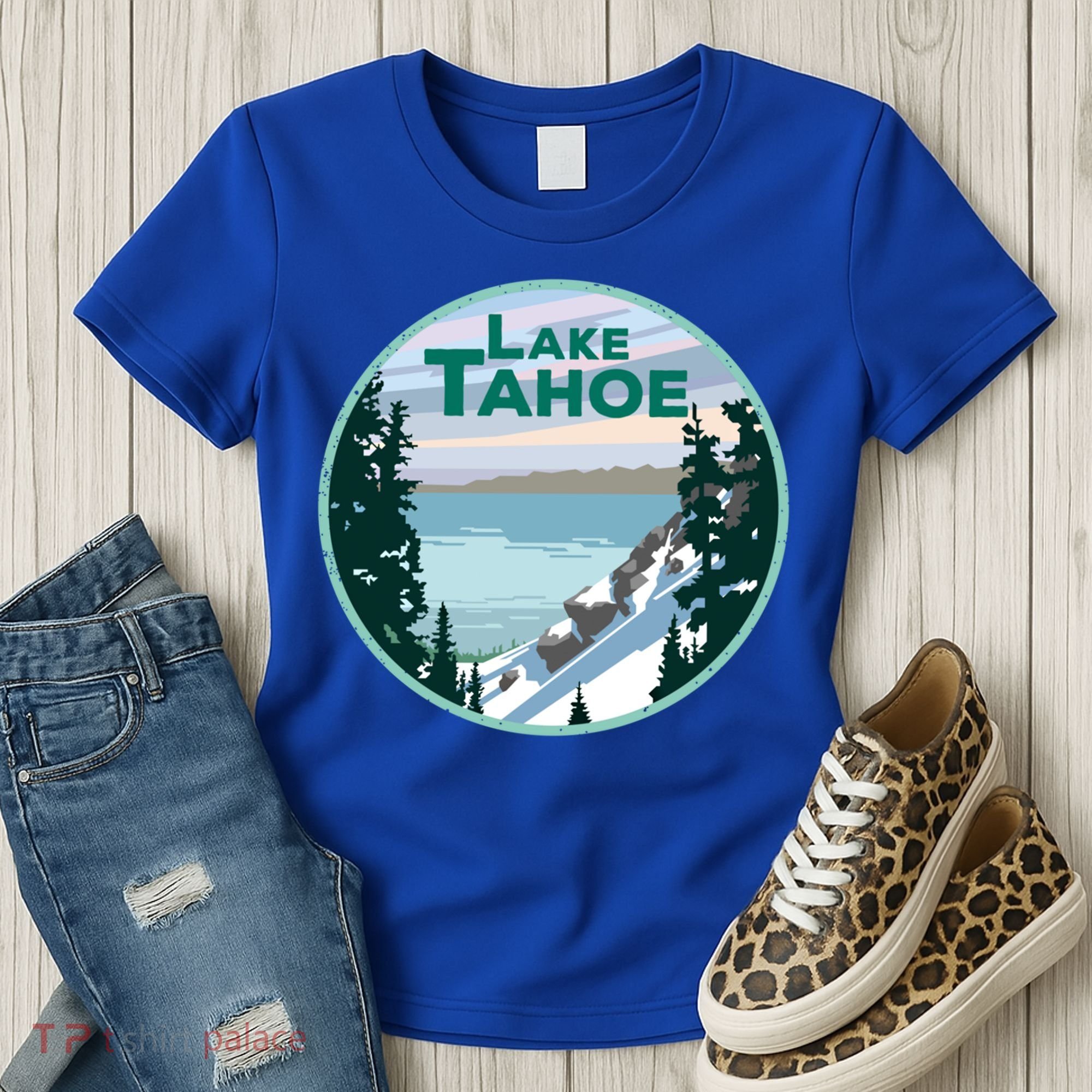 Lake Tahoe Winter Meaningful Gift California Nevada Mountain Gift Women's T-Shirt
