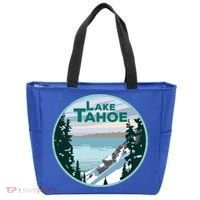 Lake Tahoe Winter Meaningful Gift California Nevada Mountain Gift Tote Bag thumb 0