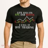 Life Ups And Downs Day Trading Crypto Stock Market Trader Cooling Performance Crew T-Shirt thumb 2
