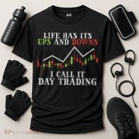 Life Ups And Downs Day Trading Crypto Stock Market Trader Cooling Performance Crew T-Shirt thumb 3