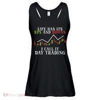 Life Ups And Downs Day Trading Crypto Stock Market Trader Ladies Essential Flowy Tank thumb 0