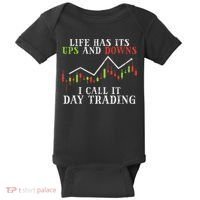 Life Ups And Downs Day Trading Crypto Stock Market Trader Baby Bodysuit thumb 0
