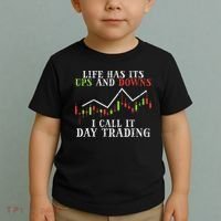 Life Ups And Downs Day Trading Crypto Stock Market Trader Toddler T-Shirt thumb 2