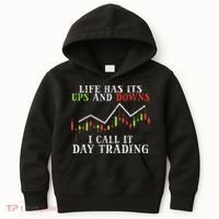 Life Ups And Downs Day Trading Crypto Stock Market Trader Kids Hoodie thumb 0