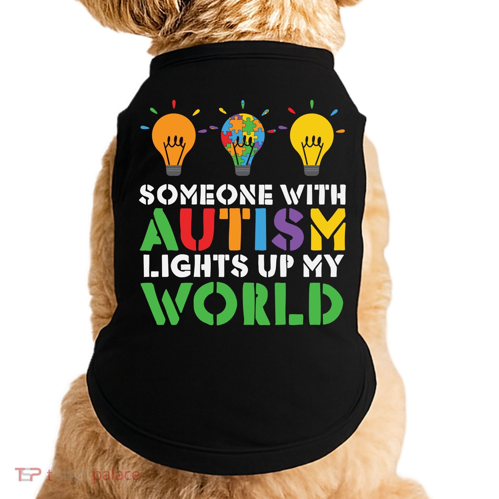 Light Up Autism Puzzle Autism Awareness, Autism Mom Doggie Tank
