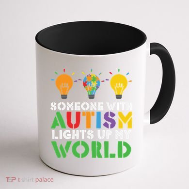 Light Up Autism Puzzle Autism Awareness, Autism Mom Coffee Mug back