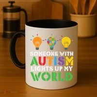 Light Up Autism Puzzle Autism Awareness, Autism Mom Coffee Mug thumb 4