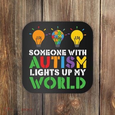 Light Up Autism Puzzle Autism Awareness, Autism Mom Coaster