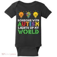 Light Up Autism Puzzle Autism Awareness, Autism Mom Baby Bodysuit thumb 0