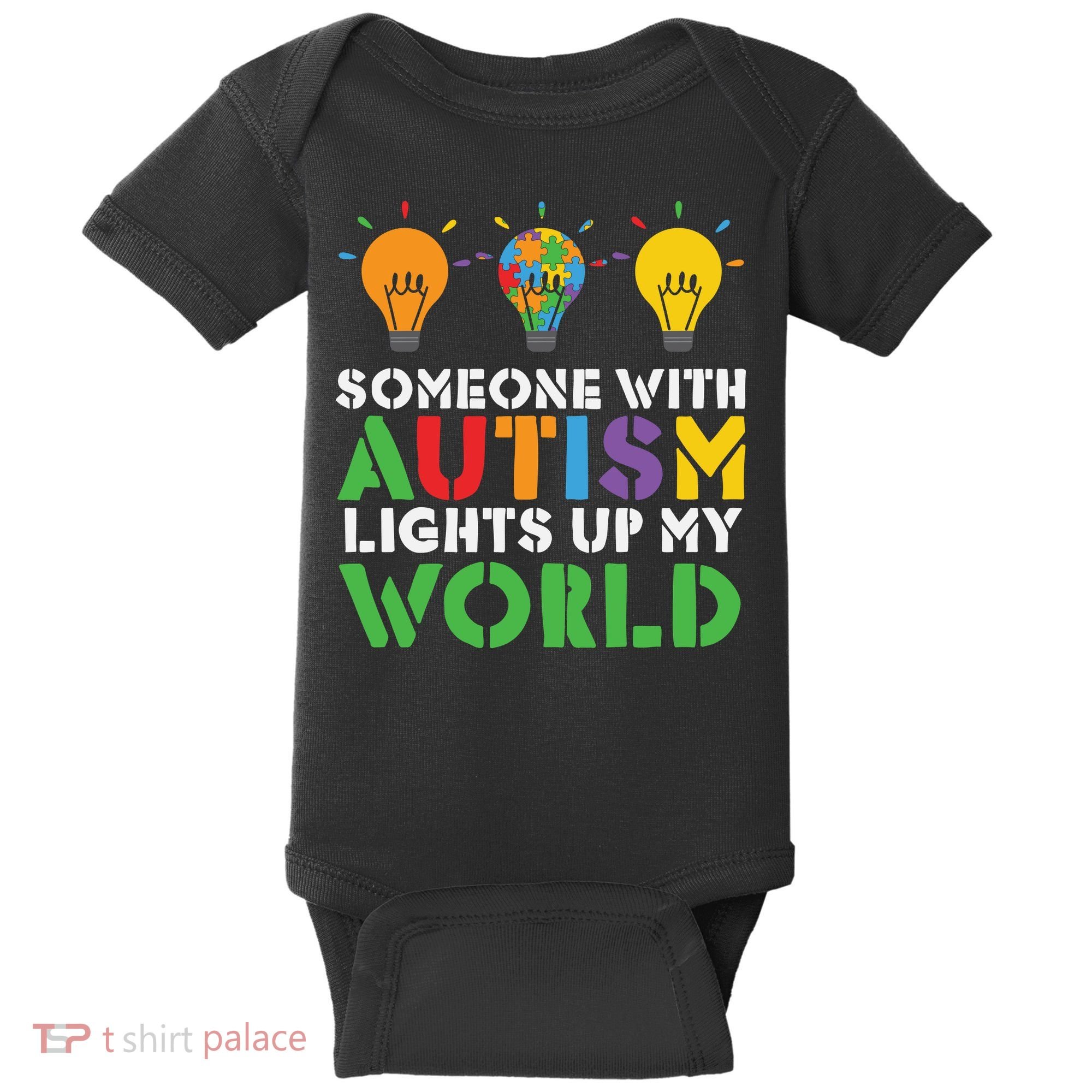 Light Up Autism Puzzle Autism Awareness, Autism Mom Baby Bodysuit