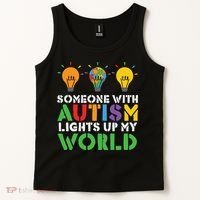 Light Up Autism Puzzle Autism Awareness, Autism Mom Tank Top thumb 2