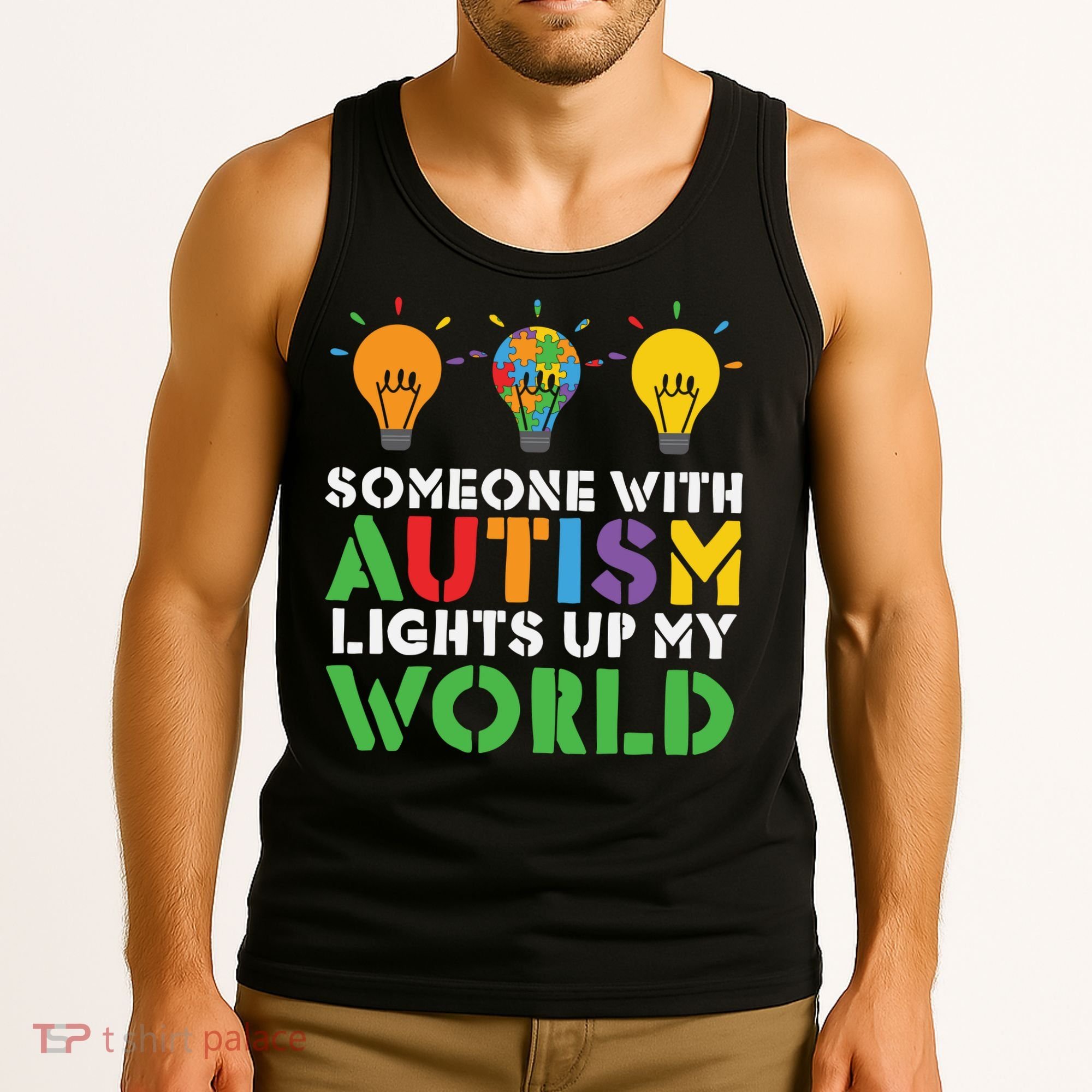 Light Up Autism Puzzle Autism Awareness, Autism Mom Tank Top