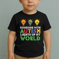Light Up Autism Puzzle Autism Awareness, Autism Mom Toddler T-Shirt thumb 2