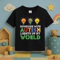 Light Up Autism Puzzle Autism Awareness, Autism Mom Toddler T-Shirt thumb 3